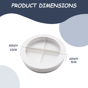 Round Paperboard <b>Box</b> with Dividers White Rigid Food Grade Packaging for Chocolate - Product Image 5