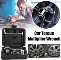 Multiplicateur de couple 1/2 "clé de voiture écrou de roue ensemble de dissolvant de clé d'économie de travail avec étui de transport adapté à la plupart des véhicules