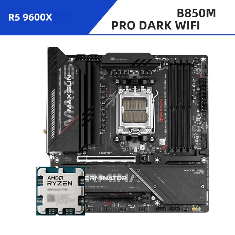 Ryzen 5 9600X + MAXSUN B850M PRO DARK WIFI