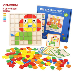 Wholesale Mosaic 3D Jigsaw Puzzle Board Building Blocks Wooden Desktop Games Creative Kids Toy Educational for Kids Boys & Girls - Product Image 1