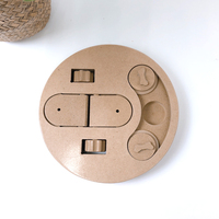 Petit jeu de puzzle interactif en bois écologique Design attrayant Jouets de mouvement pour animaux de compagnie avec papier sisal pour chiens et chats