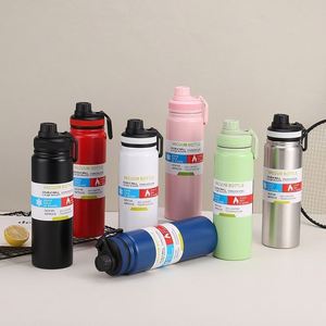 Custom Logo Stainless Steel Vacuum Insulated Water Bottle 600ml 800ml 1L Double Wall Leakproof Travel Flask - Product Image 2