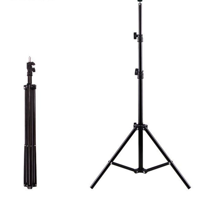 2.1m Adjustable Tripod Black Flexible Universal Tripod Ring Lamp Professional Camera Tripod Stand