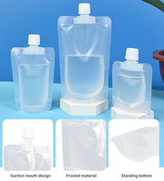 Sacs à Bec Verseur Transparents en Plastique de Sécurité Alimentaire pour Emballage de Liquides, Soupes, Eaux, Jus de Fruits et Boissons – Pochettes de Recharge
