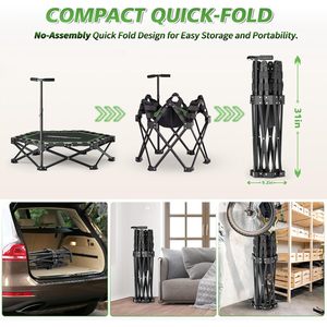 Premio trampolino 42 "pieghevole Fitness trampolino PVC Mini Rebounder con manico all'aperto esercizio pieghevole in PVC trampolino - Product Image 2