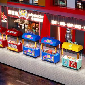 Nouveau stand de marché extérieur en acier inoxydable résistant à la rouille à 3 roues, kiosque à café de rue, stand de restauration mobile, chariot à snack, chariot à pizza - Product Image 1