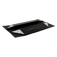 Boîte cadeau rigide XL carrée pliable en carton mat noir A3 A4 A5 avec fermeture magnétique et couvercle