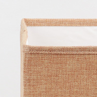 Cube de rangement en tissu 25x25x25cm, panier tissé beige avec poignée à œillets métalliques, organisateur décoratif pour placard, étagère, chambre