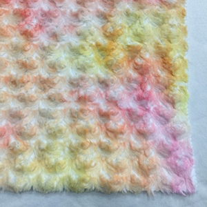Rosa <span class=keywords><strong>Amarillo</strong></span> Blanco gradiente rosa en relieve 100% poliéster fibra corta <span class=keywords><strong>tela</strong></span> de felpa para juguetes hogar textil ropa artesanías - Product Image 1