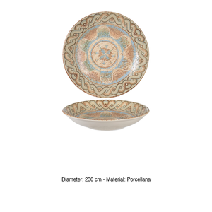 Celest Deep Plate Ø 23 cm Premium Fine China Digital Print Rinart Porcelain - Product Image 3
