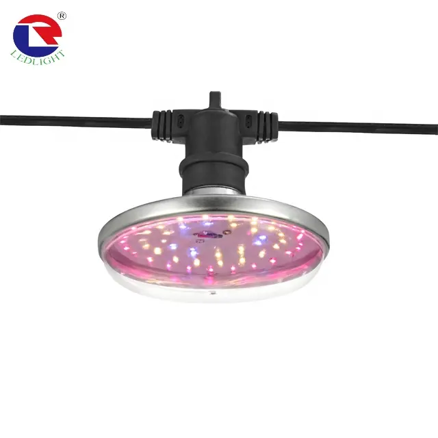 E27 UFO LED Grow Light Bulb  15W 30w pitaya grow lamp pink and yellow light