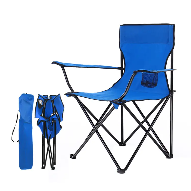 Silla plegable de acero para acampar, silla plegable para acampar, silla de ocio con bolsa de almacenamiento, pesca al aire libre, Festival, Picnic