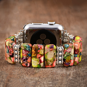 <span class=keywords><strong>Correa</strong></span> de pulsera estilo bohemio para <span class=keywords><strong>Apple</strong></span> <span class=keywords><strong>Watch</strong></span> Series 45mm 41mm, banda de <span class=keywords><strong>piedra</strong></span> colorida para IWatch 8 7 6 5 4 - Product Image 2