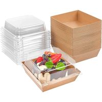 Vente en gros de contenants résistant à l'huile avec logo personnalisé boîtes à dessert pour sandwich sushi cartons pour tiramisu pour emballage de charcuterie