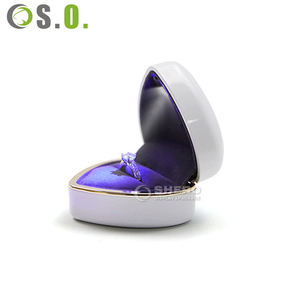 Fabricante Shero, Caja de Joyería de Alta Calidad con Forma de Corazón, Caja de Joyería Personalizada con LED, Caja de Anillo de Lujo, Caja para Diamantes - Product Image 4