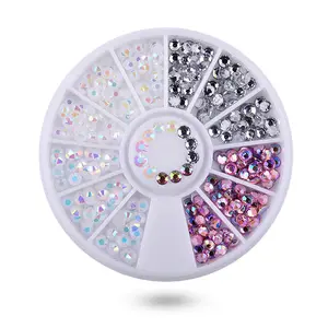 NA0061 Color Jelly AB Acrylic Nail Art Diamond Decoration DIY Nail Art Tips Jewelry Rhinestones in Wheel Manicure Tools