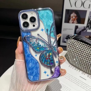 เคสโทรศัพท์ลาย3D ผีเสื้อส่องแสงเป็นประกายวิบวับมีกากเพชรสำหรับ iPhone 14 PLUS 11 PRO MAX iPhone X - Product Image 6