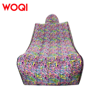 WOQI dernier logo personnalisable impression étanche portable extérieur plage camping canapé-lit gonflable