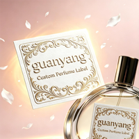 Étiquette de parfum en vinyle argenté brillant gaufré personnalisée, imperméable, pour flacons de parfum de 5 ml et 10 ml, autocollant avec logo personnalisé