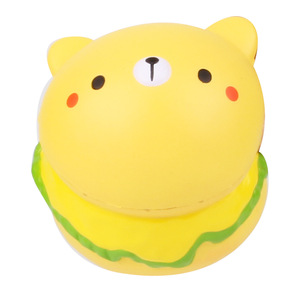 Bear Burger <b>Squishy</b> Toy TPE Stress Relief Fidget Toy For Kids 5 To 7 Years Unisex - Product Image 1