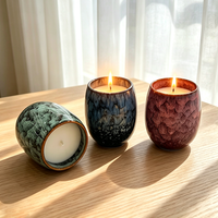 Lilin Aroma dalam Stoples Keramik Label Pribadi Lilin Kedelai Dekorasi Rumah Grosir Logo Kustom Aromaterapi Wewangian Set Mewah Modern