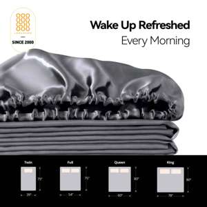 Lenzuolo con Angoli in Cotone 100% di Qualità Alberghiera, Morbido e Senza Pieghe, 300 Fili, Raso Tinta Unita con Tasche Profonde - Product Image 3