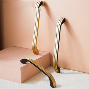 Poignées <span class=keywords><strong>de</strong></span> meubles modernes vintage en laiton massif pour cuisine, chambre, armoire, tiroir, à rayures droites, boutons décoratifs - Product Image 2