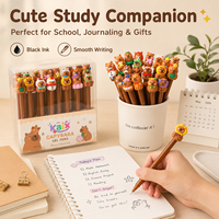 KAIX Stylos Gel Personnalisés avec Logo OEM, Ensembles de Stylos Gel Capybara 0,5 mm à Encre Noire, Stylos Gel Cartoon pour Cadeaux Scolaires