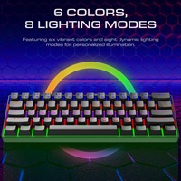 Hot Swap 68 Keys Wired RGB Mechanical Keyboard Blue Switch 3-Mode 61 Keys Portable Gaming Keyboard for Esports Games Keyboard