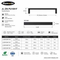 Poignées de meuble modernes en alliage de zinc noir mat, 128, 160, 192, 320 mm, pour armoires de cuisine, chambres, penderies, commodes et barres de tirage