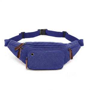 Sac banane sport vintage en toile pour homme, personnalisé, étanche avec fermeture éclair, décontracté et simple, vente en gros - Product Image 4