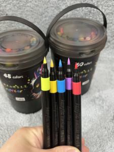 Set Alat Seni untuk Siswa dengan 24 Warna Spidol yang Dapat Dihapus untuk Menggambar Anak-anak, Kemasan Kotak Perlengkapan Sekolah - Product Image 4