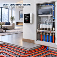 Système de contrôle intelligent pour chauffage par le sol AC620 TL39 AC9400, thermostat, actionneur électrique, boîtier central AC 220V, résidentiel