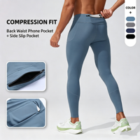 Leggings de sport pour hommes, amincissants, à compression, haute élasticité, pour la course à pied, le yoga, ajustement serré, couche de base pour la gym, pantalon de sport