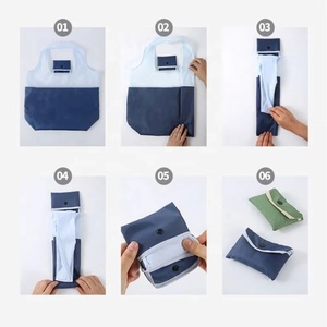 Sacs de courses personnalisés écologiques en nylon ripstop recyclé, imperméables, réutilisables et pliables pour supermarché et courses en vrac - Product Image 2