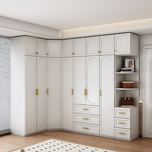 French-style Bedroom Furniture: Corner <b>Wardrobe</b> for Walk-in Closets with Ample Storage - Product Image 1