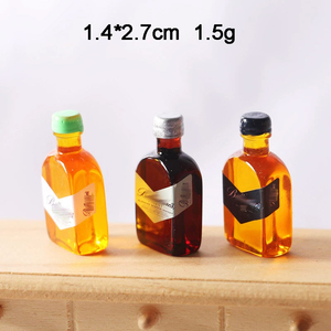 ขวดไวน์จิ๋วสำหรับตกแต่งบ้านตุ๊กตา เครื่องดื่มเบียร์ขนาดเ<span class=keywords><strong>ล</strong></span>็ก ของตกแต่ง DIY - Product Image 4