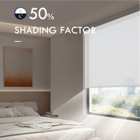 Stores enrouleurs électriques semi-occultants intelligents sur mesure pour projets hôteliers, idéaux pour les chambres d'hôtel, d'appartement ou de villégiature