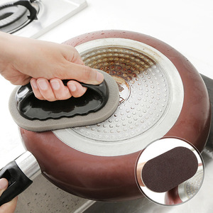 1 éponge à récurer avec poignée, brosse à poudre, outil de nettoyage de cuisine, pour laver les casseroles et les couteaux, éponge nano à forte décontamination M0017 - Product Image 1