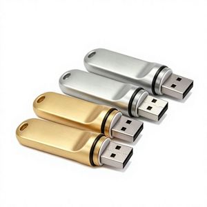 Clé USB rotative en métal brossé, haute vitesse, avec logo personnalisé, clé mémoire portable pour cadeau d'entreprise - Product Image 3