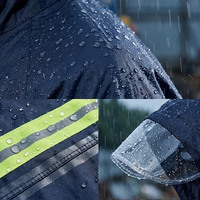 Imperméable de sécurité réfléchissant en PVC pour hommes avec capuche, idéal pour la sécurité routière, la construction et les équipes de travail en extérieur