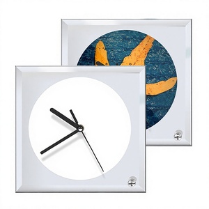 Sublimation Glass Photo <strong>Frame</strong> <strong>Wall</strong> Clock <strong>Design</strong> Thermal Transfer Blank Consumables Creative Tempered Glass DIY Photo <strong>Frame</strong> - Product Image 2
