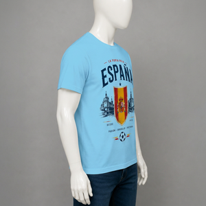 Camiseta de Fútbol de la Selección Nacional de España para Hombre, Manga Corta, Tejido de Algodón, Diseño Casual Estampado, Cuello Redondo, Corte Holgado, Estilo Vintage - Product Image 4