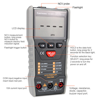 High Precision Portable Autorange Ohm Voltmeter Multitester Mini Electric Digital Multimeters for Sale