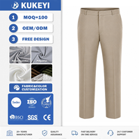 Celana Kasual Pria Model Straight Leg Kualitas Tinggi, Desain Lipit Depan, Gaya Smart Casual Mewah, Grosir dari Produsen, Dapat Dipesan Sesuai Keinginan