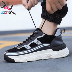 Zapatos Deportivos Casuales Versátiles para Hombre, con Cordones, Punta Redonda, Suela Gruesa Antideslizante y Forro de Malla, para Primavera y Otoño, Venta al Por Mayor - Product Image 5