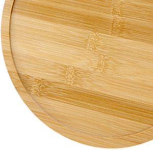Bandeja <span class=keywords><strong>de</strong></span> Bambú para Pizza con Textura Clara, Asa Curva, Plato Redondo para Servir Pizza en Casa (10 Pulgadas para Pizzas <span class=keywords><strong>de</strong></span> 9 Pulgadas) - Product Image 6