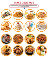 Vente flash : Remorque de cuisine mobile entièrement équipée pour poulet, sushi, hot-dogs, camion de restauration rapide, fabriqué en fibre de verre et aluminium durables