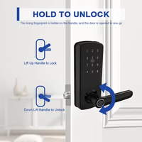 Accueil Hôtel Électronique Intelligent Sans Clé Mot De Passe Numérique Biométrique Poignée De Porte Intelligent Tuya Smart Lock Extérieur D'empreintes Digitales