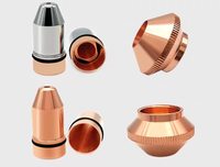 Nosel Pemotong Laser Serat TNN M8/M11/M14 Tiga Dimensi Berdaya Tinggi 1064nm Berlapis Tembaga Krom 0.1kg Kualitas Industri Terbaik